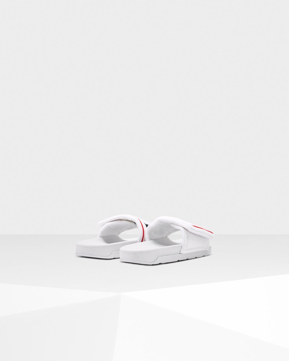 Women Hunter Original Terry Towelling Logo Adjustable | Slides White | NZ-63412-PYBI